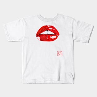 red lips Kids T-Shirt